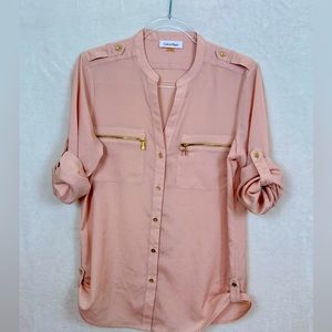 Calvin Klein Elegant Blush Blouse size S